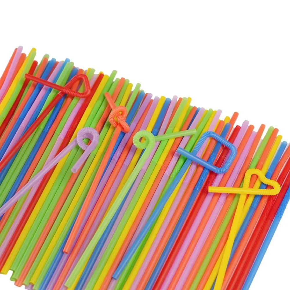 Non-Slip OEM ODM Custom Colored Biodegradable Tea Plastic Artistic Drinking Straw