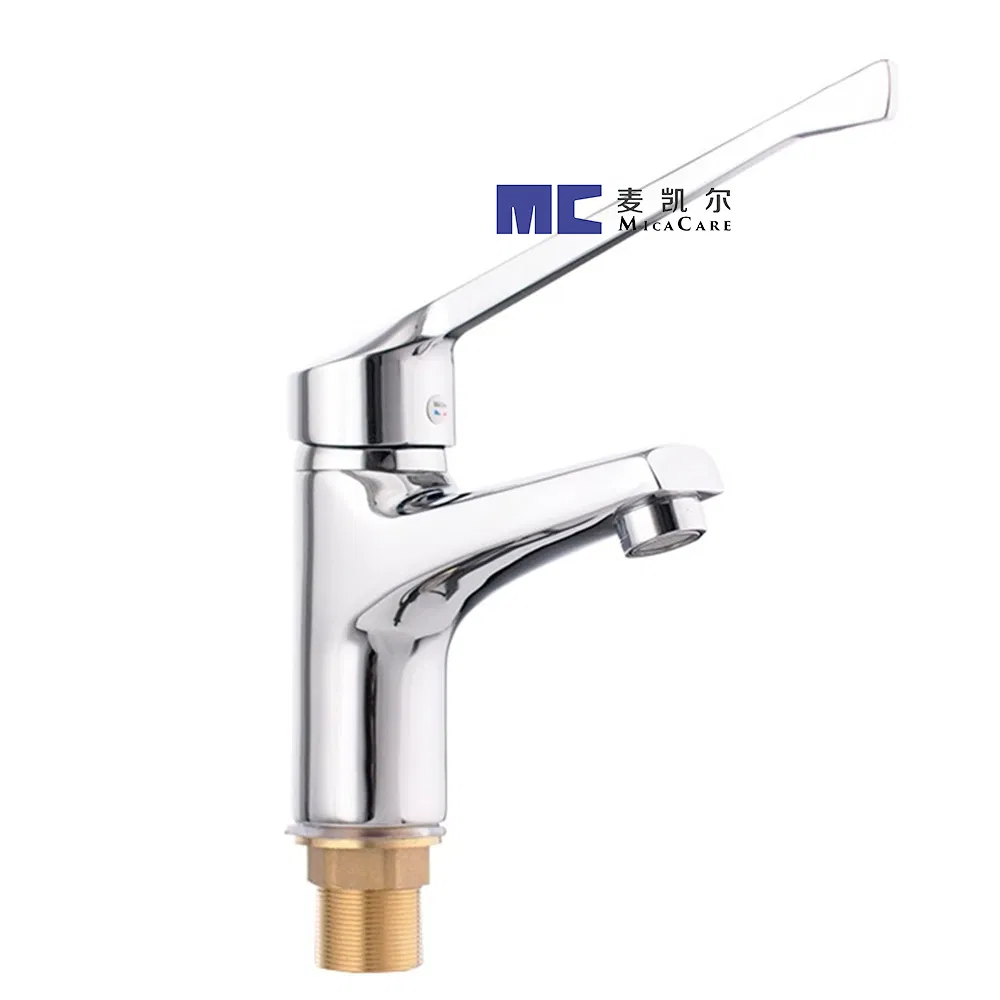 Faucet with Extended Medical Handle Hotel Kitchen Stove Elbow Type