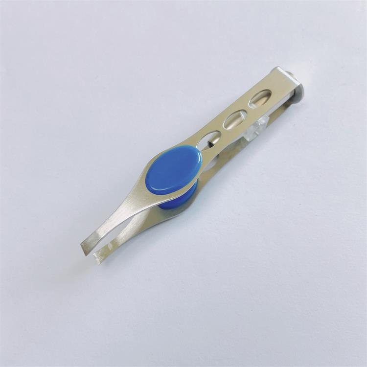 Makeup Beauty Eyebrow Tweezers with LED Light and Non-Slip PVC Film