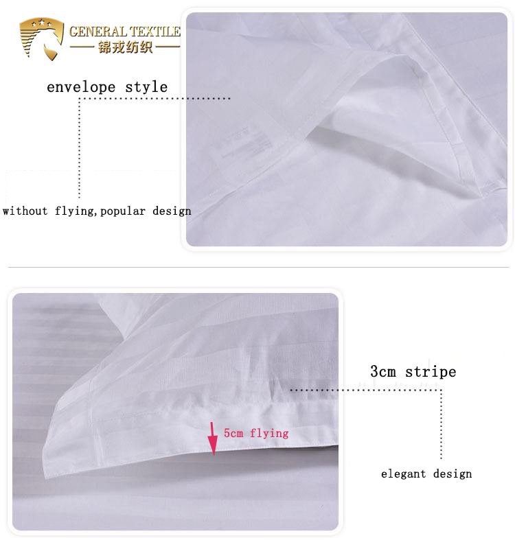 Hotel Linen 100% Cotton Pillow Cover (JRC308)
