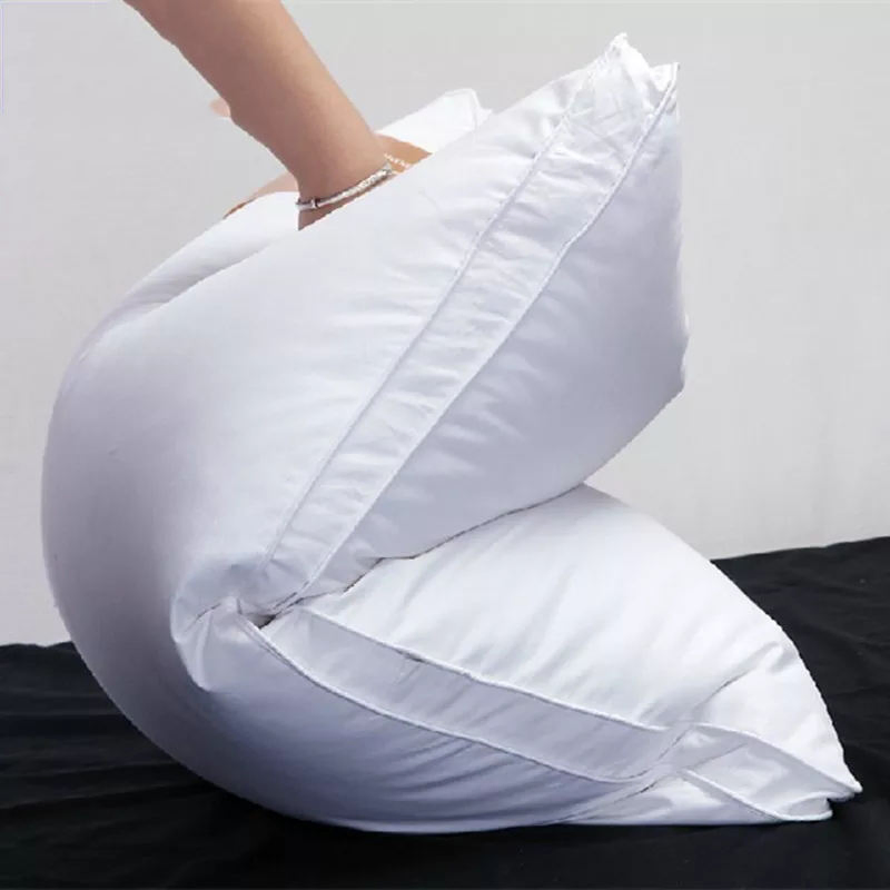 100% Cotton Fabric 400 White Goose Down Feather Hotel Collection Bed Pillows