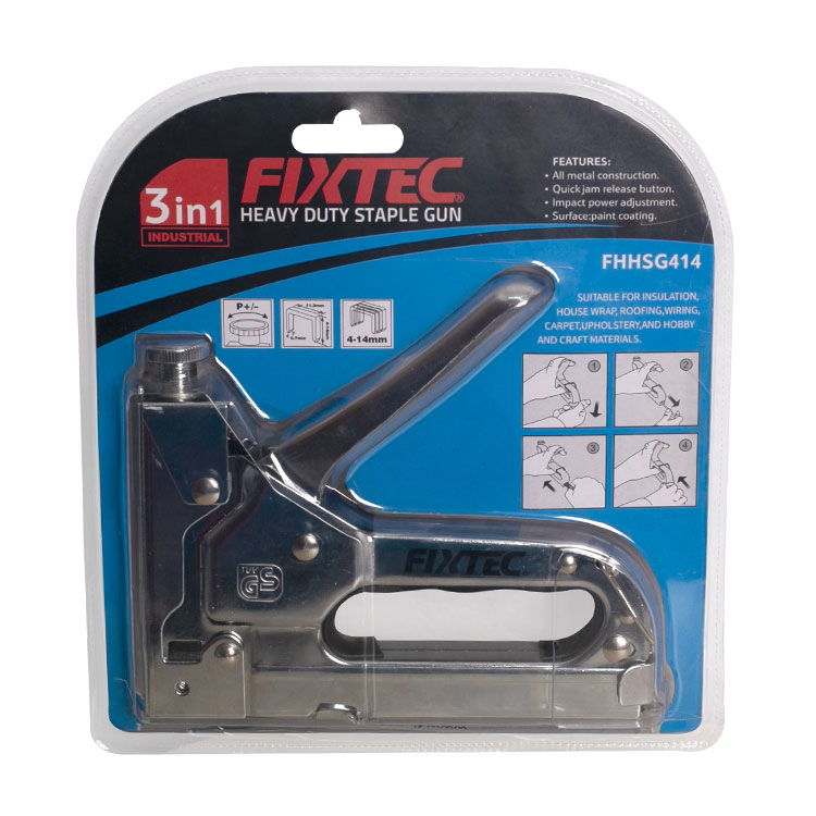 Fixtec Multi-Function Manual Woodworking Tools Heavy Duty Metal Iron Staple Gun