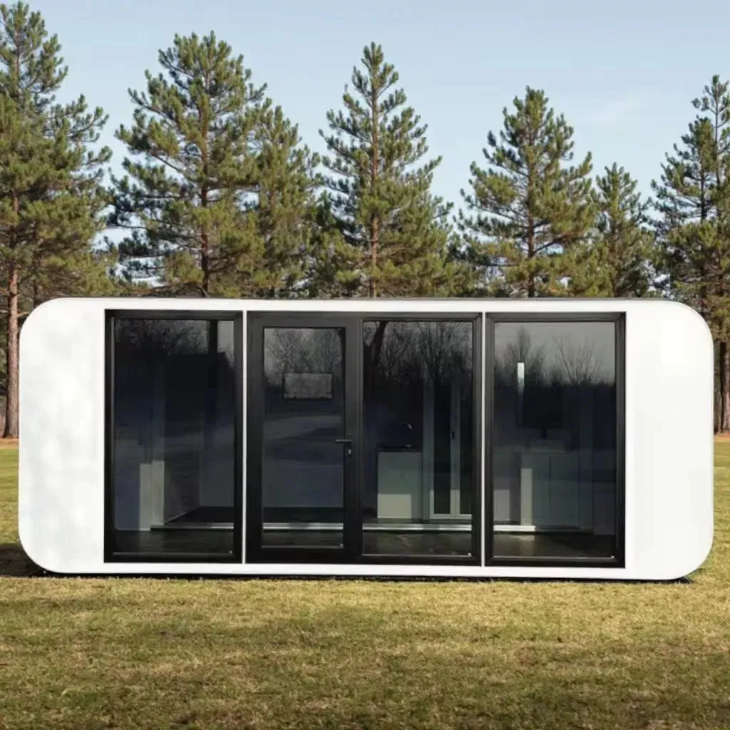 China Factory Direct Prefab Prefabricated Apple Cabin 20FT/30FT/40FT House Made of Soundproof Sandwich Panel for Quiet Office Homestay House with CE ISO