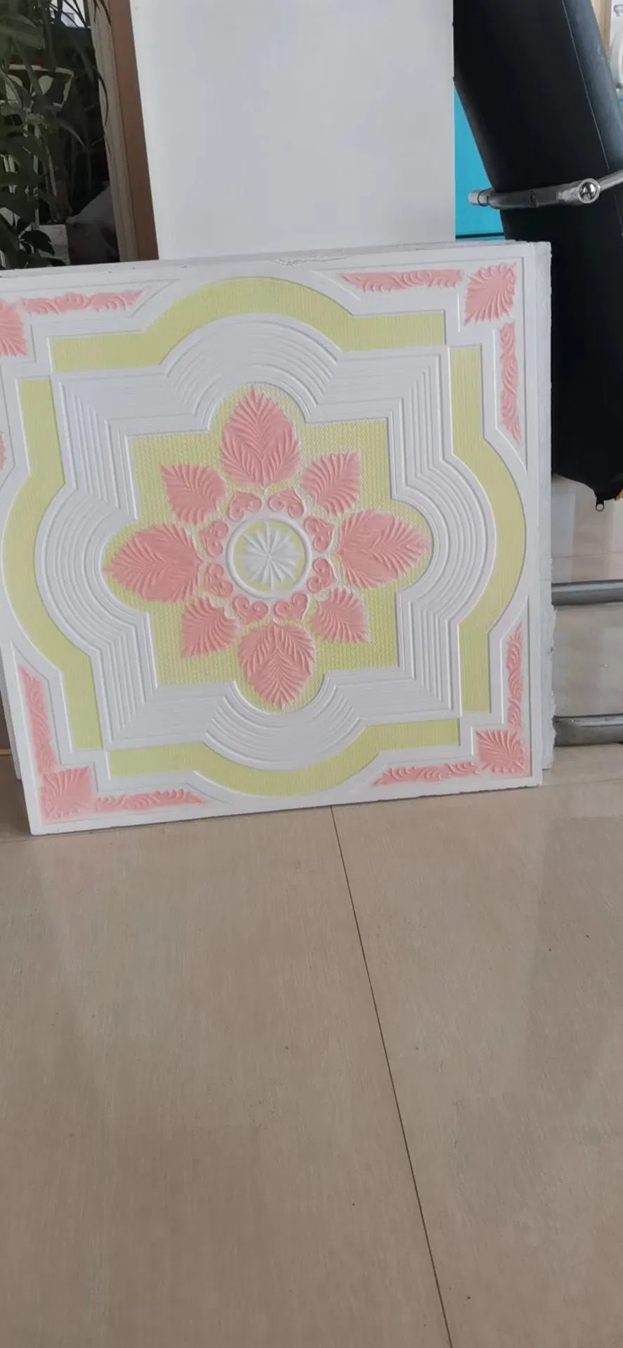 600X600X10mm, Golden Color Pop Gypsum Board Suspended False Ceilings