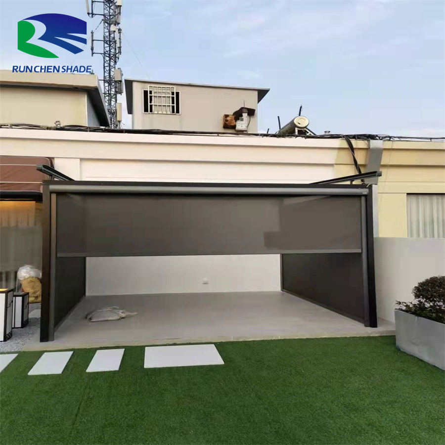 Automatic Smart Electric Drive Zip Track Outdoor Electric Roller Blinds Outdoor Blinds