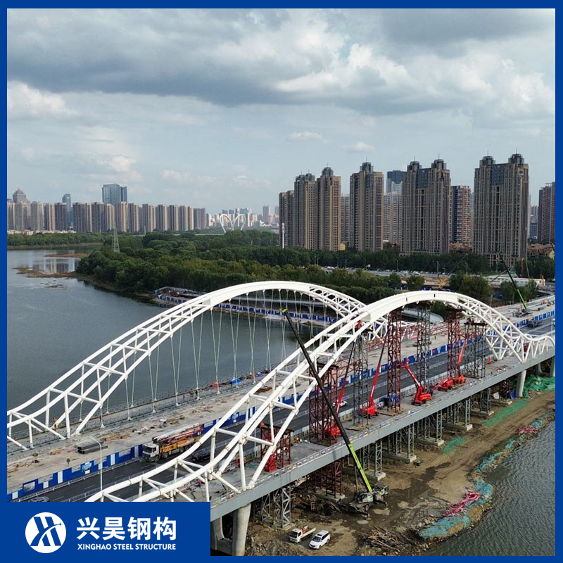 Custom Steel Structure Girder Bridge Prefabricated Steel Arch Bridge for Municipal and Industrial Construction