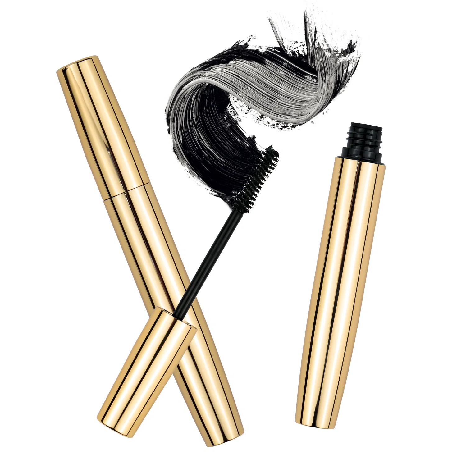 Gold Tube for Luxury Eyelash Extensions Colorful Waterproof Volume Mascara