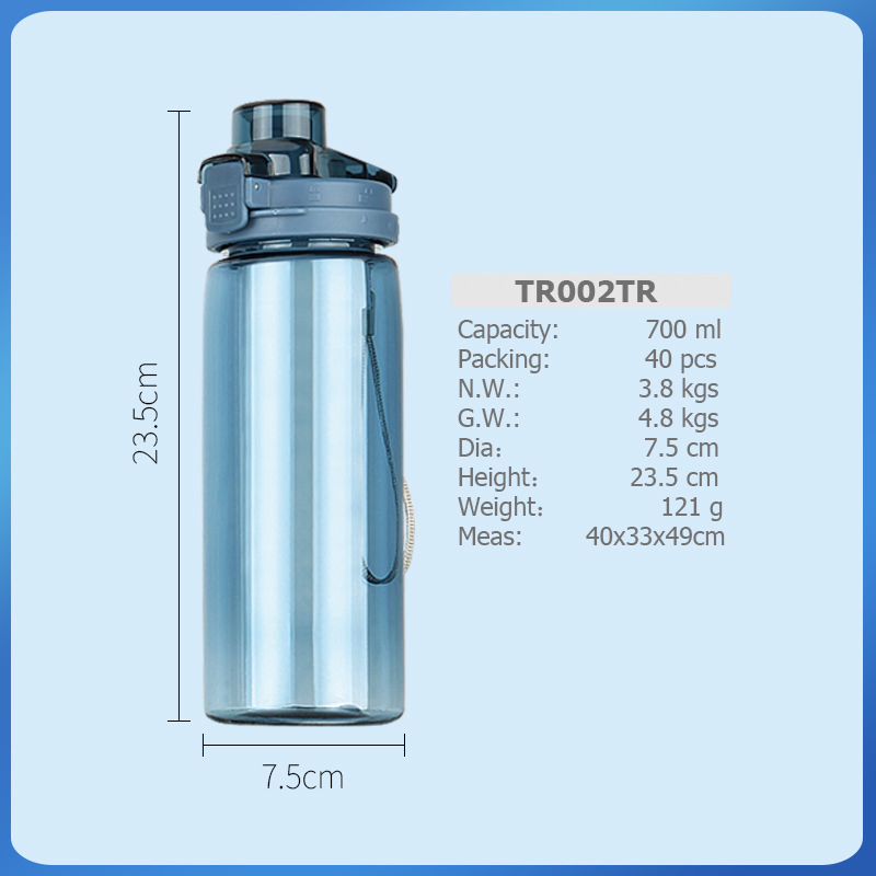 660-2000ml Plastic Sports Cup Filter Separation Fruit Cup Lemon Cup Gift Cup Plastic Sports Water Bottle