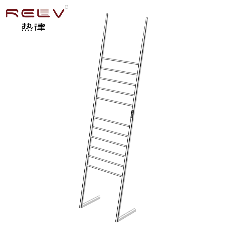 Modern Minimalist Stainless Steel Electric Heated Towel Rack Ladder Style Bathroom Dryer Warmer