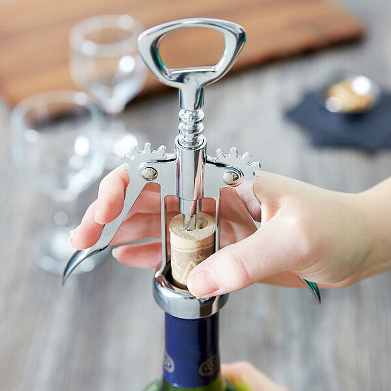 Multifunctional Wine Opener Service Metal Red Wine Bottle Opener Stainless Steel Wing Corkscrew Wine Bottle Opener