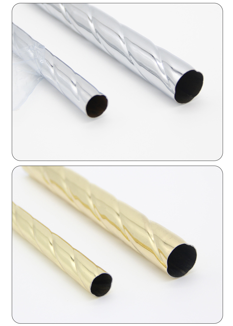 Double Curtain Rod Accessories Metal Curtain Poles Pipes Aluminium Curtain Track Curtain Rods