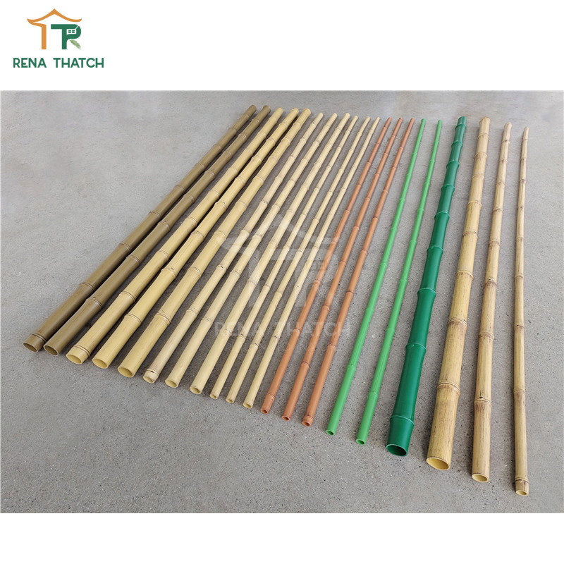 PVC Fireproof Plastic Bamboo Pole Artificial Bamboo Stick Synthetic Bamboo Fence Poles
