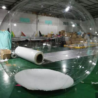 Boyi Shoppin Mall Decoration Inflatable Snow Globe Christmas Decoration Inflatable Snow Globe Transparent Bubble Tent B8844