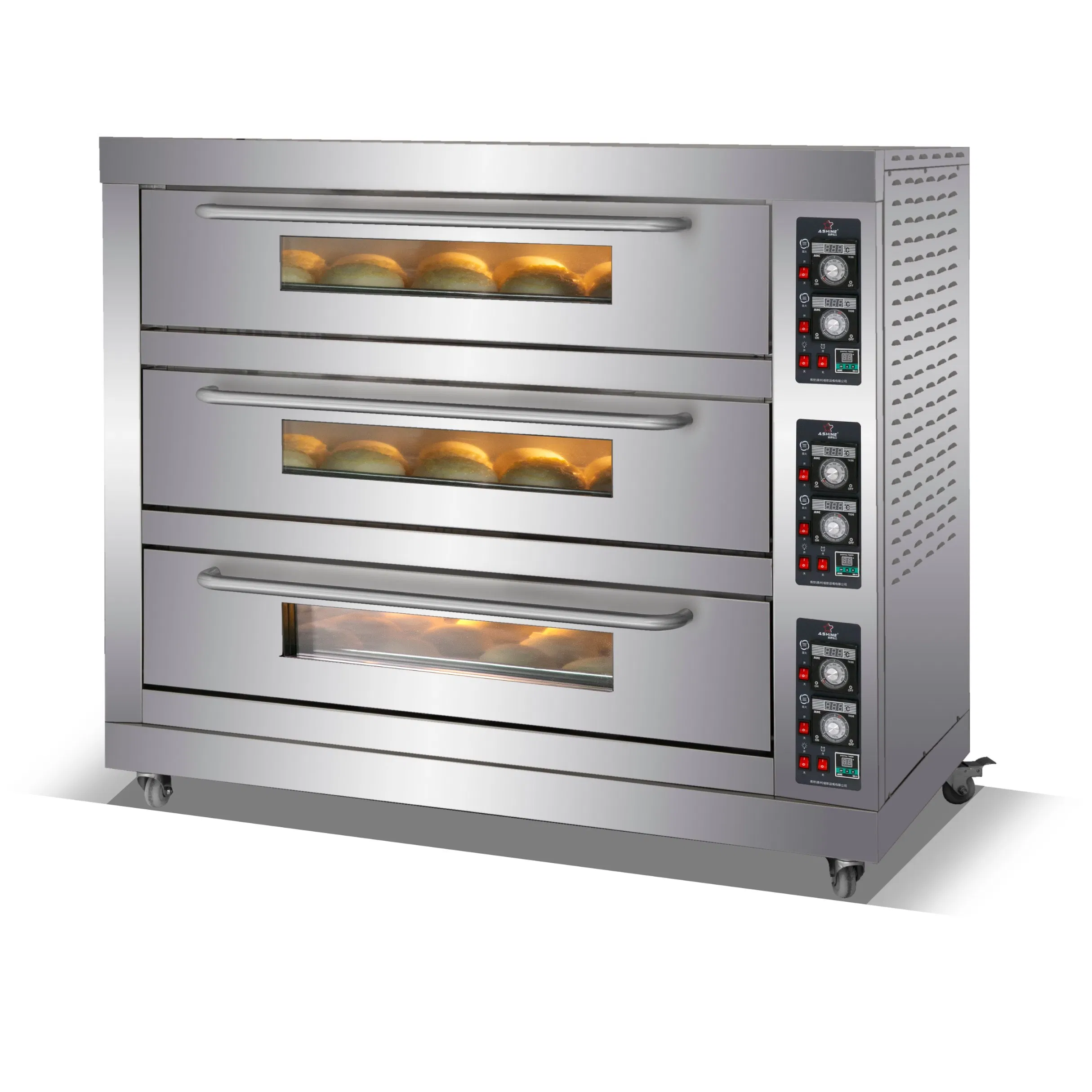 High-Performance 3 Deck 6 Tray Commercial Deck Oven for Restaurants and Hotels