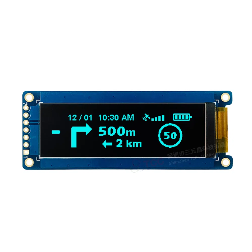 OLED дисплей 2.08 дюйма 256x64, SH1122, SPI/I2C