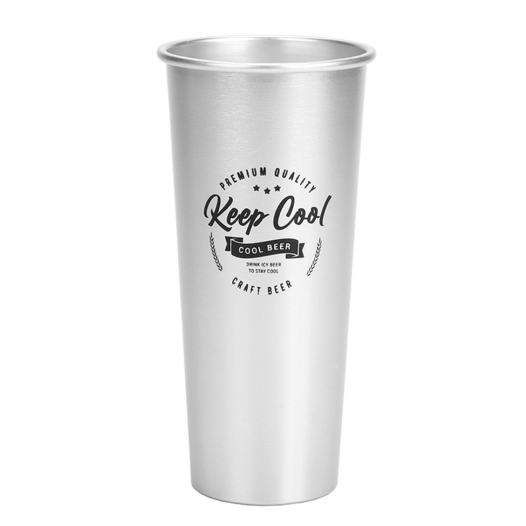 Beer Mug Rolled Edge Aluminum Cup Disposable Food Grade Aluminum Cup for Lone Star Brewing