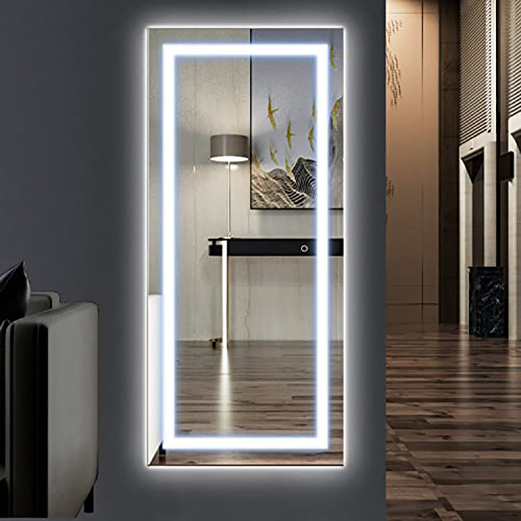 Wholesale Price Hair Salon Dressing Room Wall Mounted Full Body Mirror with LED Lights