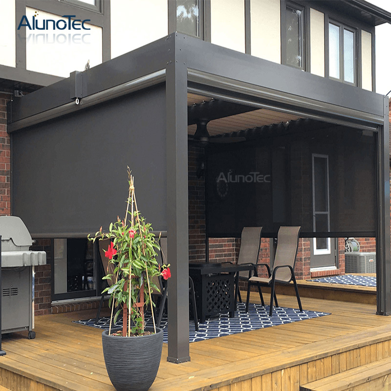 Wholesale Outdoor Blackout Motorized Zip Track Screen Vertical Curtain Zipper Roller Blinds