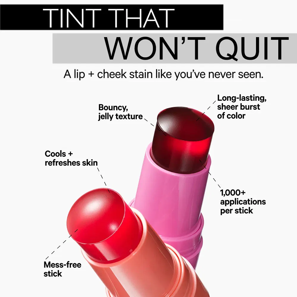 Tyx Customizable Bouncy Jelly Blush Stick New Arrival Wholesale Price Makeup Custom Long Bouncy Lasting Waterproof Cooling Glitter Lip Cheek Jelly Blush Stick