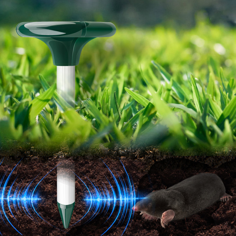 Garde Outdoor Vole Repeller with Solar Power for Gardens Mole Vole Rodent Control