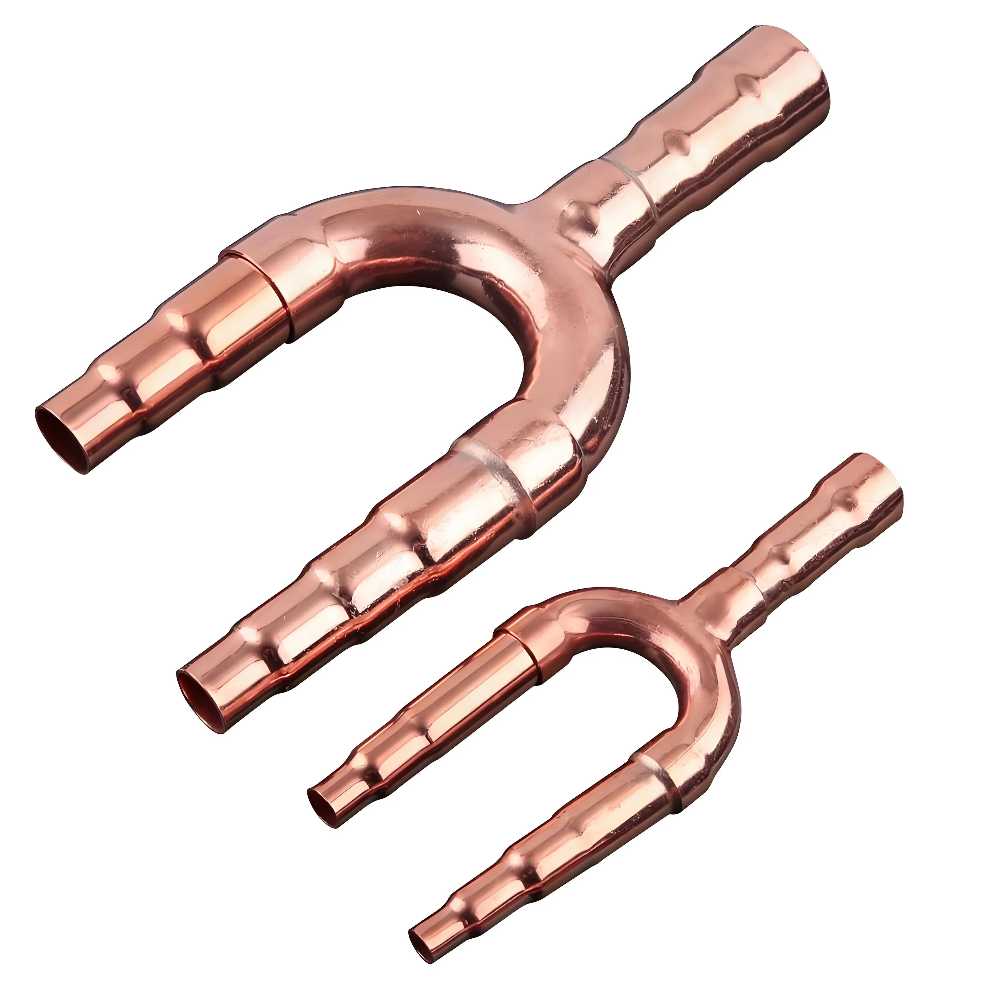 Installation Refrigeration Part Isolator Air Conditioner Branch Joint Pancake Copper Tube Pipe Fitting