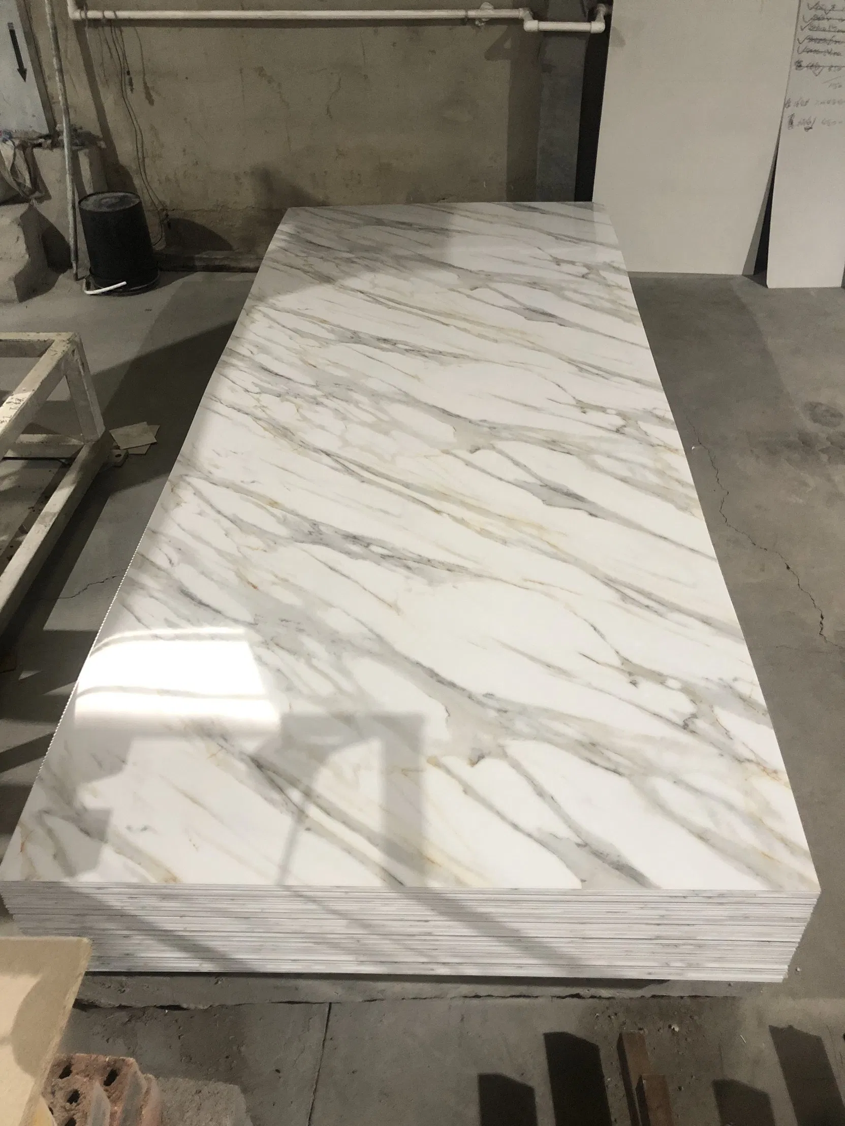 High Glossy UV Coating Waterproof PVC Marble Sheet