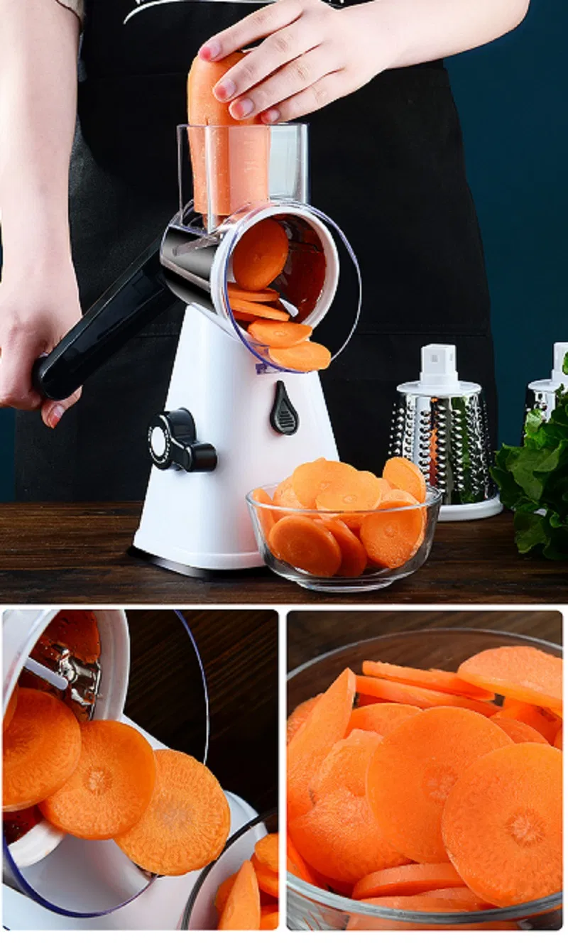 Тёрка кухонная 3 в 1 с барабанными лезвиями