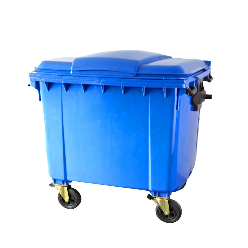 1100 Liter Wheeled Plastic Industrial Trash Garbage Bin Container