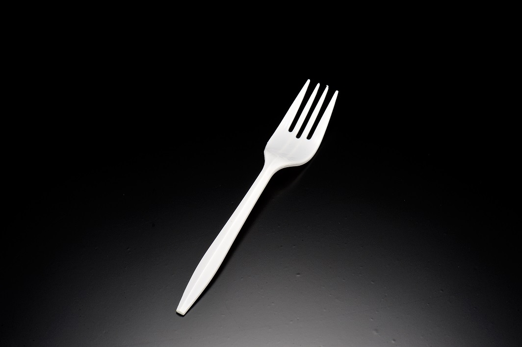 Medium Weight Plastic White / Black Soup Spoon (PP)