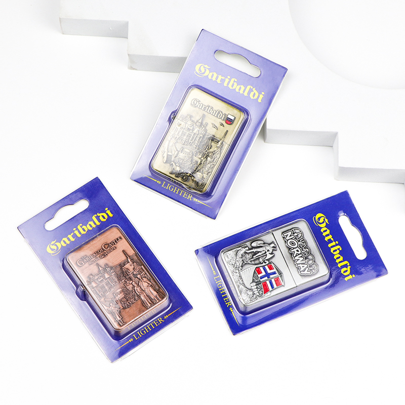 Custom Logo Pocket Souvenirs Metal Windproof Lighter Cigarette Kerosene Oil Lighters
