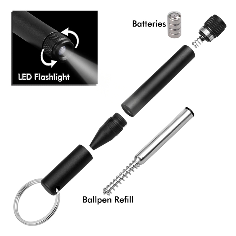 Многофункциональная шариковая ручка с фонариком и инструментами