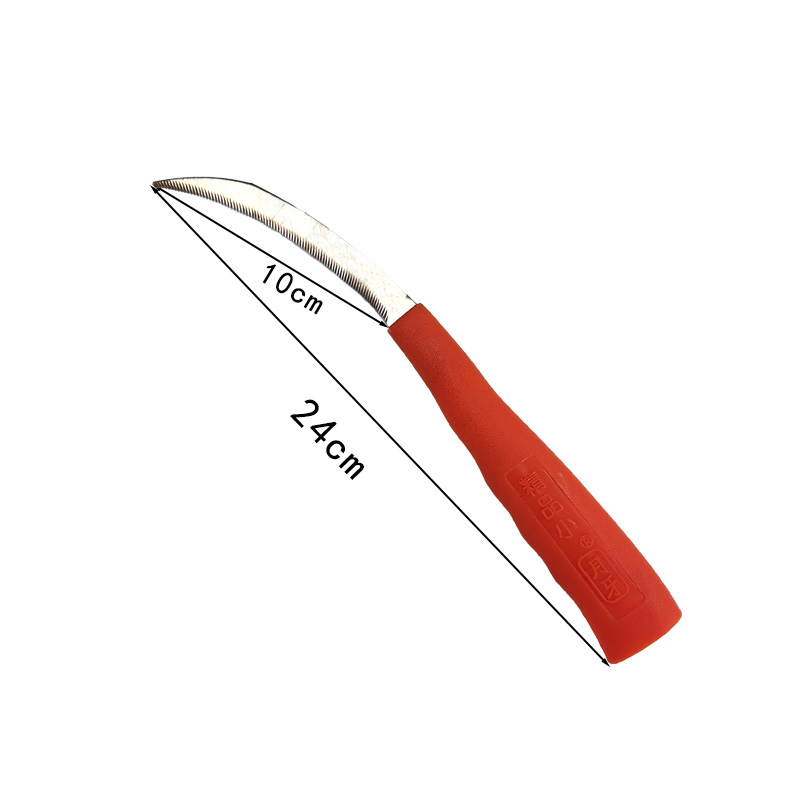 Small Agricultural Rice-Cutting Scythe Plastic Handle Serrated Scythe Manual Mowing Tool