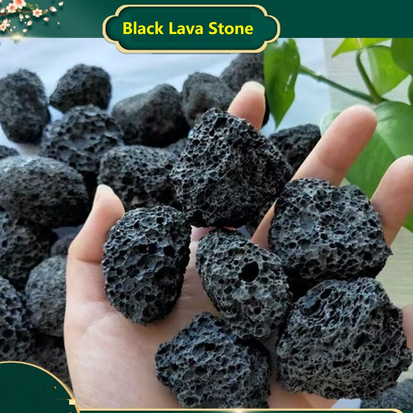 3-5cm Black Volcanic Stones Horticultural Paving Artificial Fish Crafts for Tank Landscape