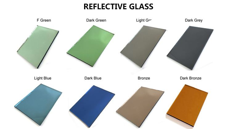 4mm 5mm 5.5mm 6mm 8mm 10mm Dark Green Reflective Glass