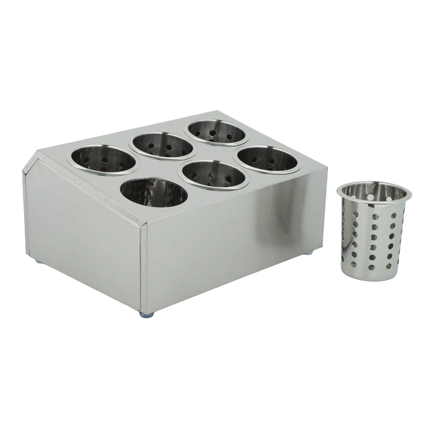 Factory Stainless Steel Spoon Fork Silverware Holder Buffet Restaurant Cutlery Organizer