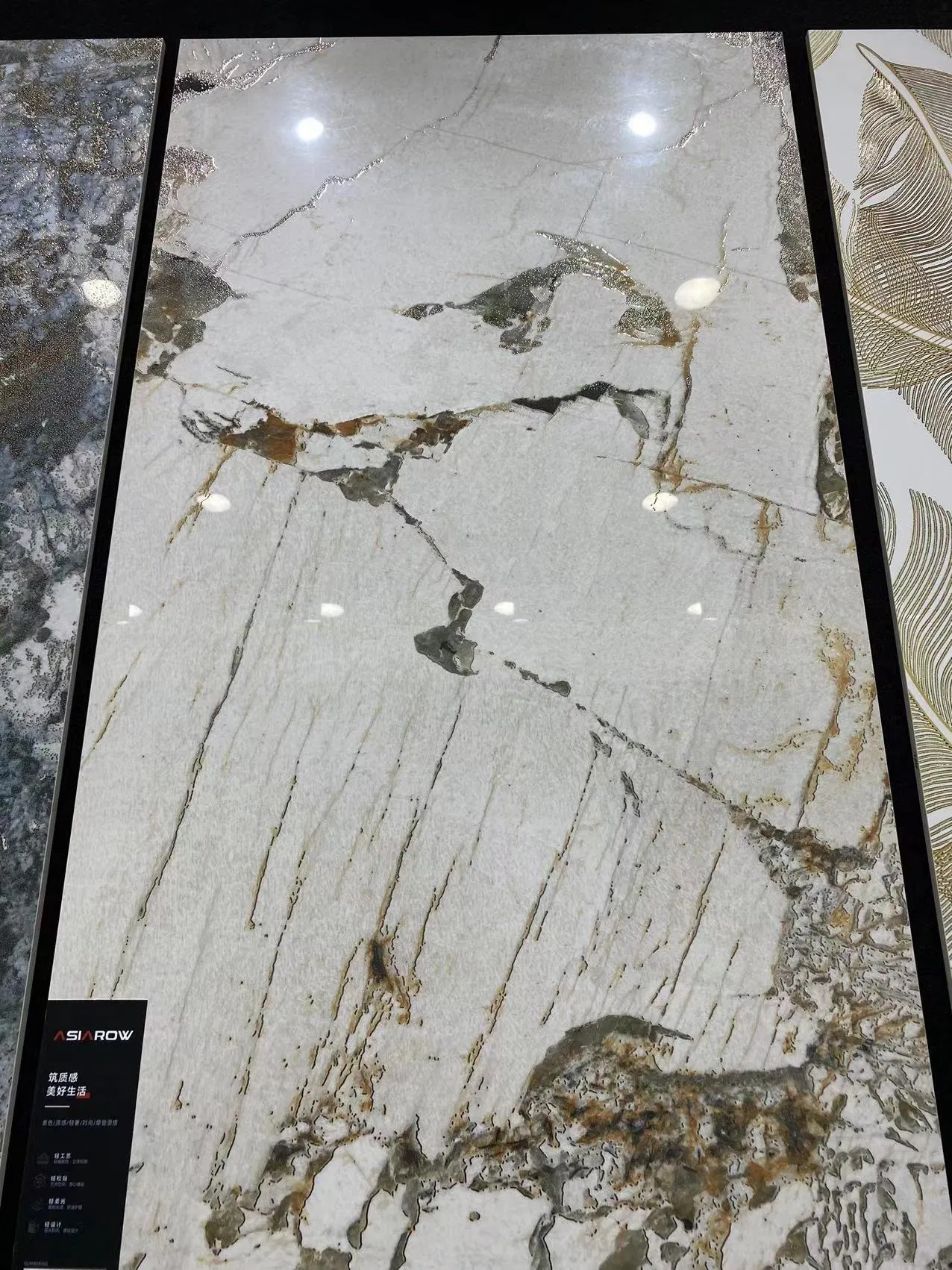 600X1200 Glossy Porcelain Gold Floor Tiles New Collection Ceramic at Wholesale Price