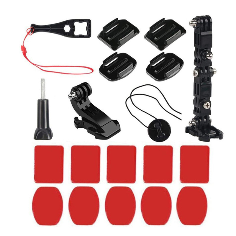 J Shape Bike Motorcycle Helmet Chin Mount Kit for Gopro Hero Buckle Base Support Mount