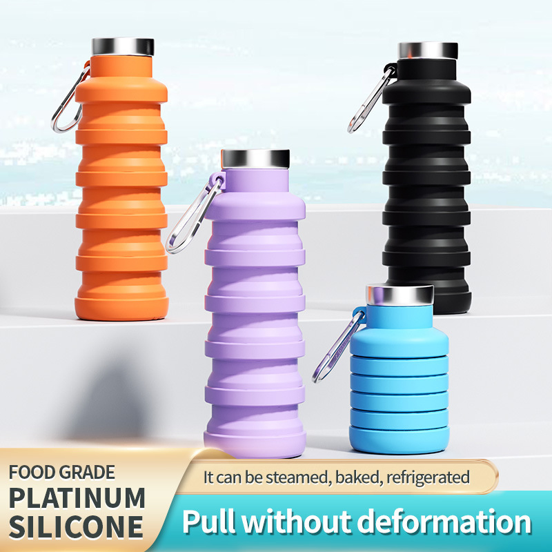Creative Silicone Folding Running Fitness Portable Outdoor Sports Water Bottle