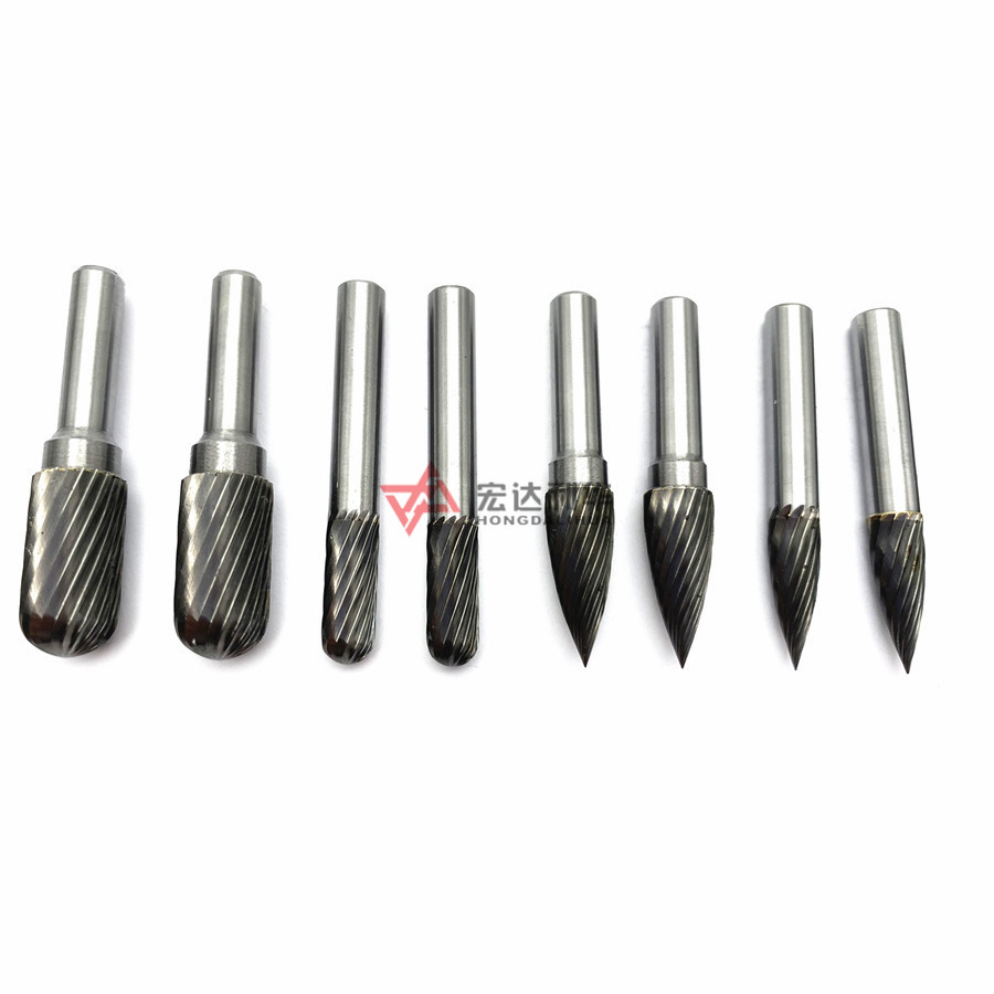 Tungsten Carbide Grinder Burrs Carving Tools Mini Rotary Cutting Burr Set 6mm Shank Bits Burrs for DIY Woodworking, Drill Engraving