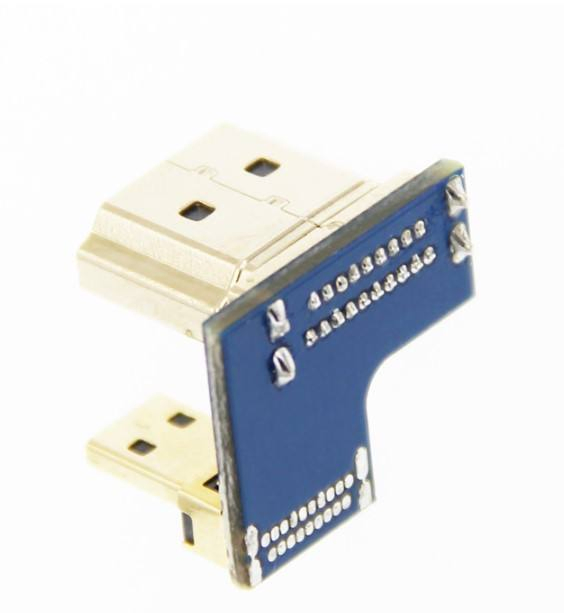 Customized HDMI to Micro HDMI Connector for Raspberry Pi 4b and 3b