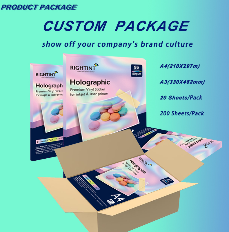 Shanghai Sticker Rightint Carton A4, OEM One Side Coated Paper Adhesive