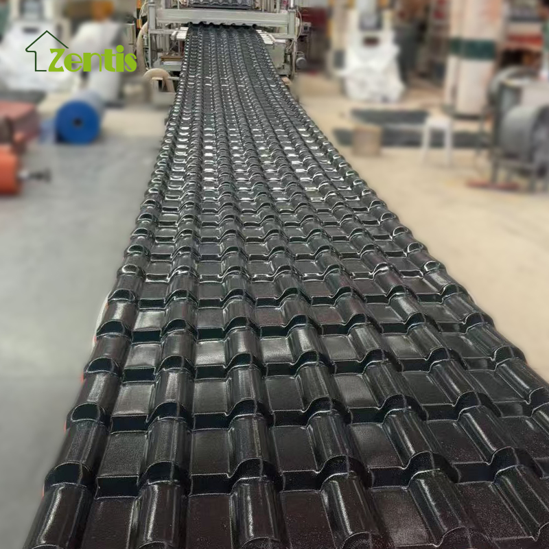 Синтетическая черепица для крыши, серая