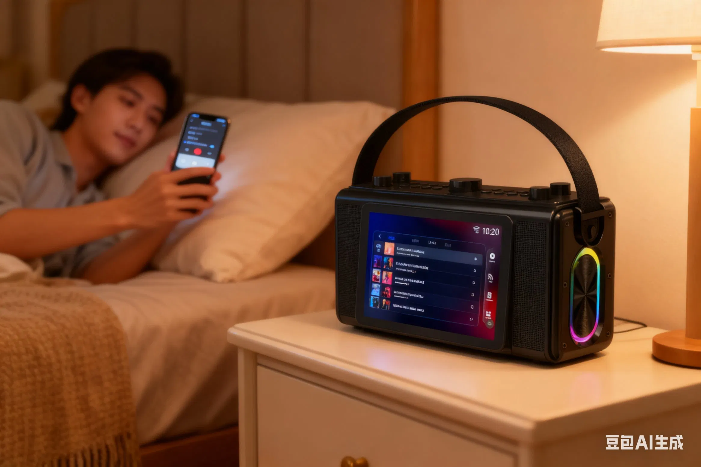 7''touch Screen Music Blue Tooth Mini Portable Gaming Column Outdoor Bt Bass Active Wireless Sexy DJ Party Sound Equipment Speaker