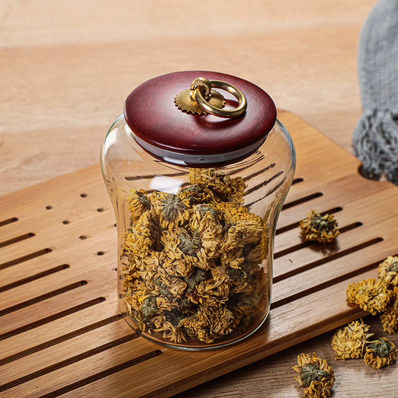 Airtight Glass Containers with Lids Kitchen Storage Jars for Tea