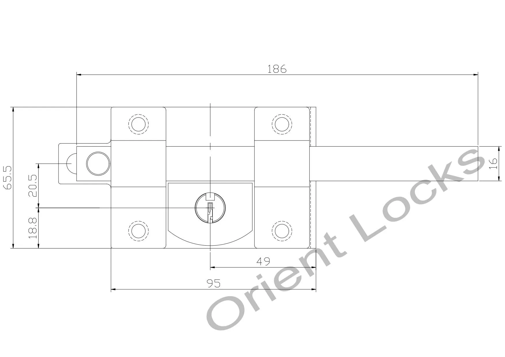 761 Series Mexico Bolt Lock