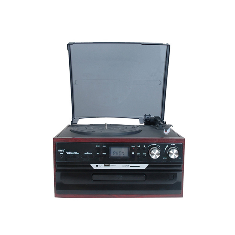 Multiple Record Player Vintage Turntable CD Record Cassette Radio Player