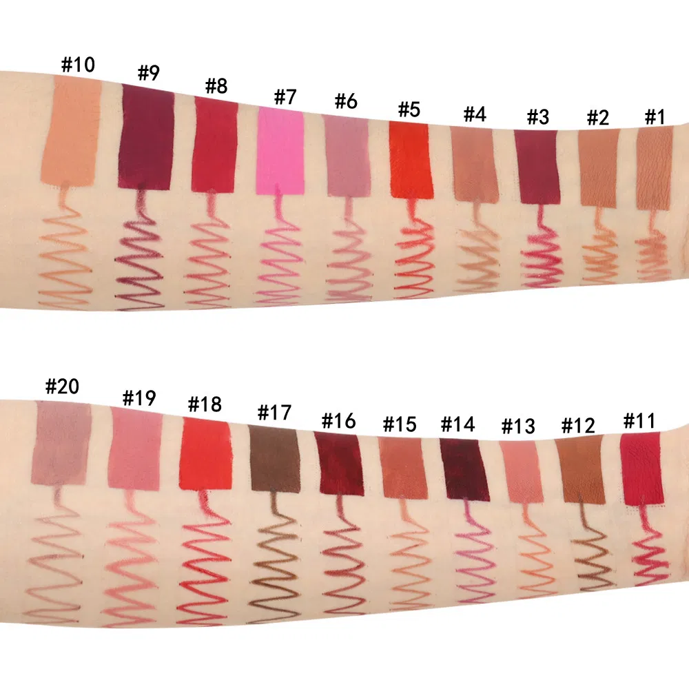 Private Label Matte Liquid Lipstick + Lip Liner Pencil Makeup Waterproof Lip Gloss Lipliner Kits