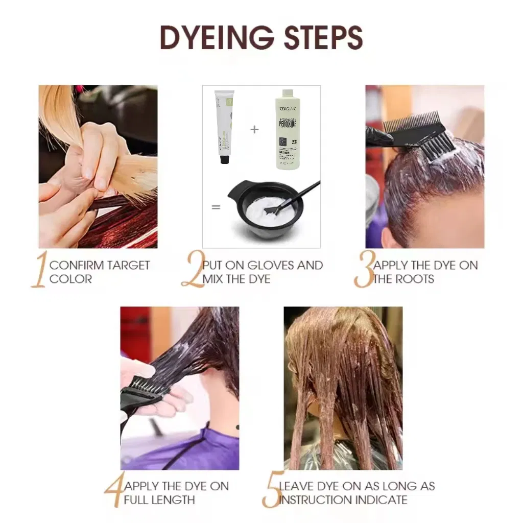 Private Label Hair Salon Products Low Ammonia Street Style Brilliant Colour Permanent Hair Dye Cream Organic Hair Color