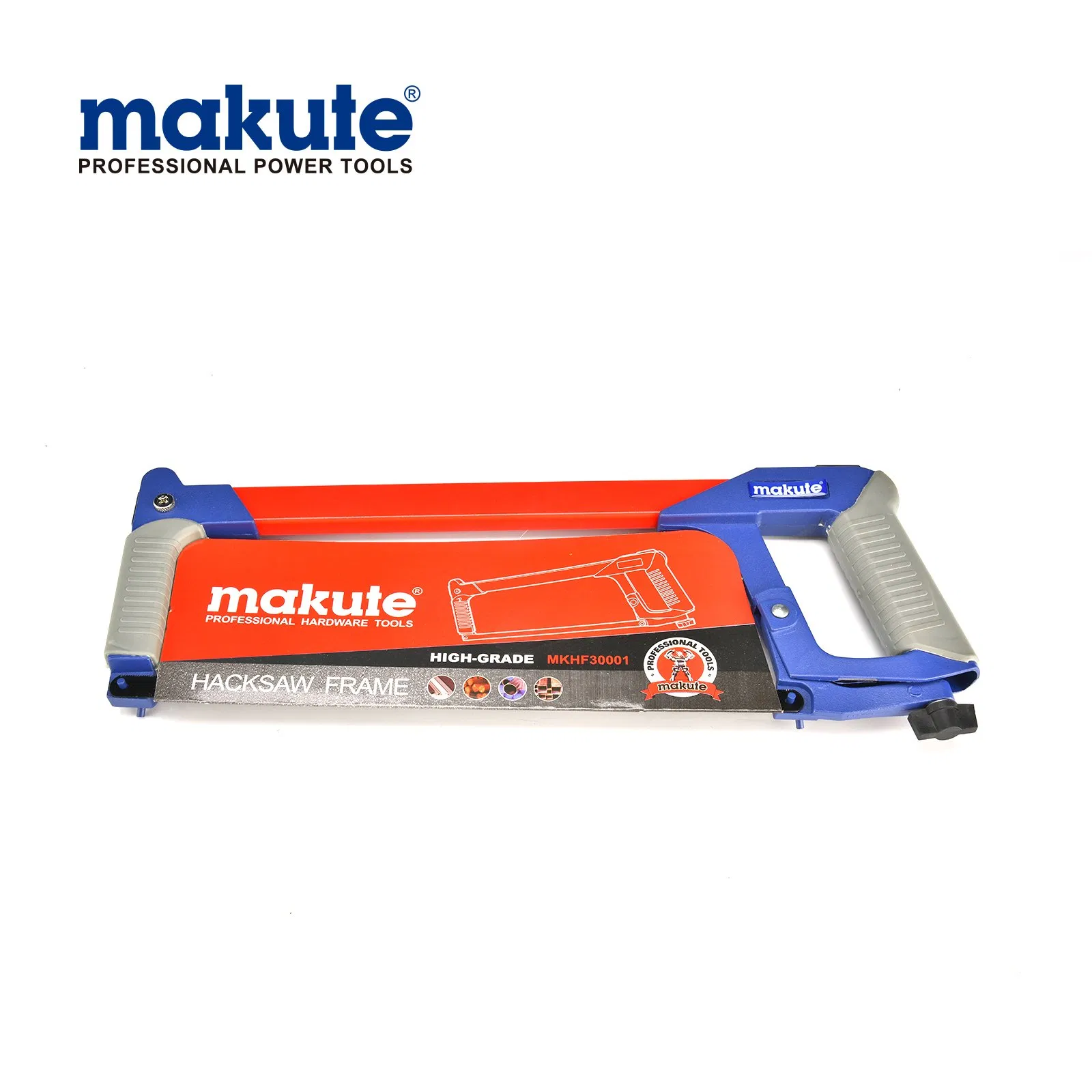 300mm 12" Aluminum Adjustable Plastic Sprayed Round Pipe Hacksaw Frame Mkhf30001