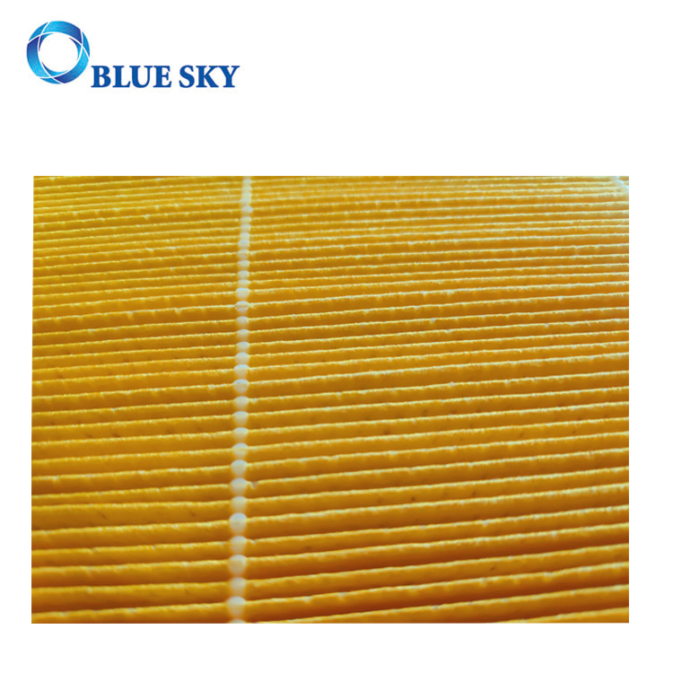 Customized Yellow Wood Pulp Paper Material Panel Filter for Air Purifier Parts